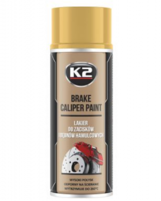 K2 Brake Caliper Paint Σπρέι Βαφής Φρένων-Δαγκάνας Αυτοκινήτου Χρυσό 400ml