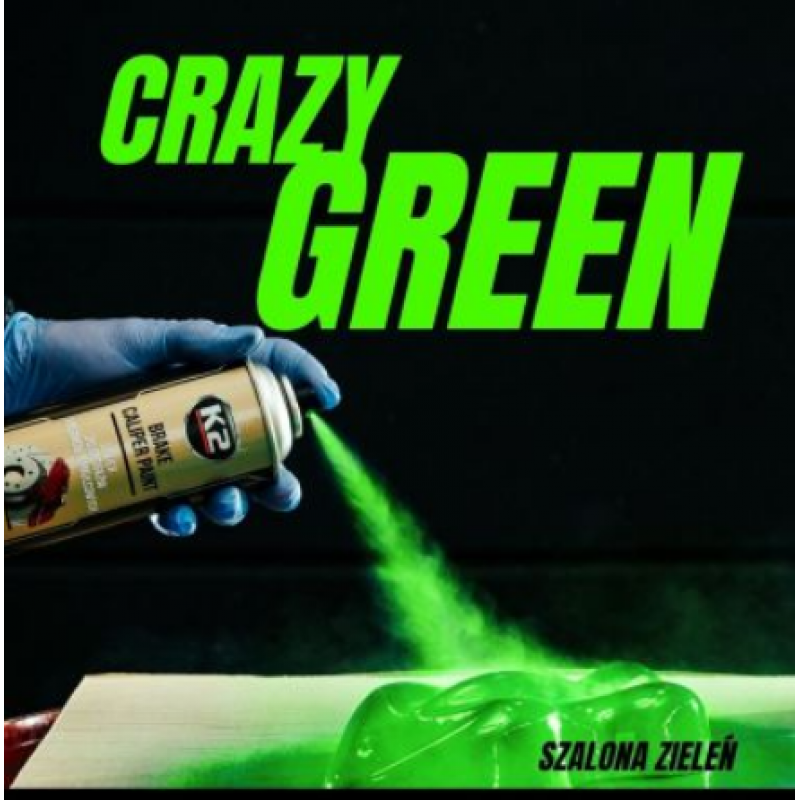 K2 Brake Caliper Paint Σπρέι Βαφής Φρένων-Δαγκάνας Αυτοκινήτου Πράσινο 400ml