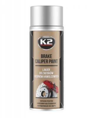 K2 Brake Caliper Paint Σπρέι Βαφής Φρένων-Δαγκάνας Αυτοκινήτου Ασημί 400ml