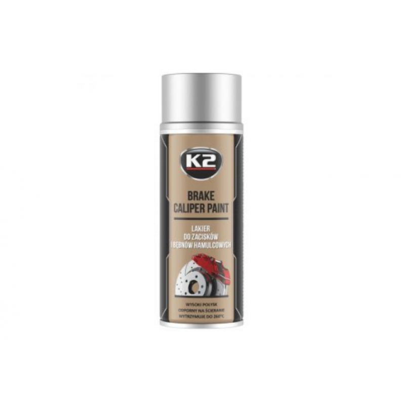 K2 Brake Caliper Paint Σπρέι Βαφής Φρένων-Δαγκάνας Αυτοκινήτου Ασημί 400ml