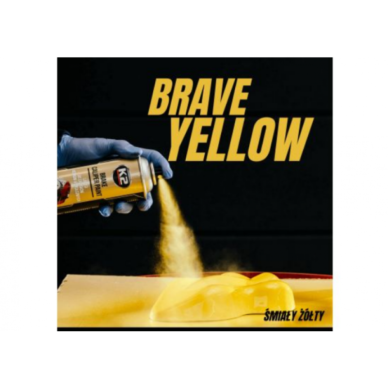 K2 Brake Caliper Paint Σπρέι Βαφής Φρένων-Δαγκάνας Αυτοκινήτου Κίτρινο 400ml