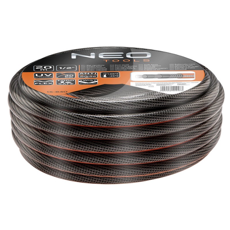 NEO TOOLS Λάστιχο ποτίσματος PROFESSIONAL 1/2" 20m 15-840