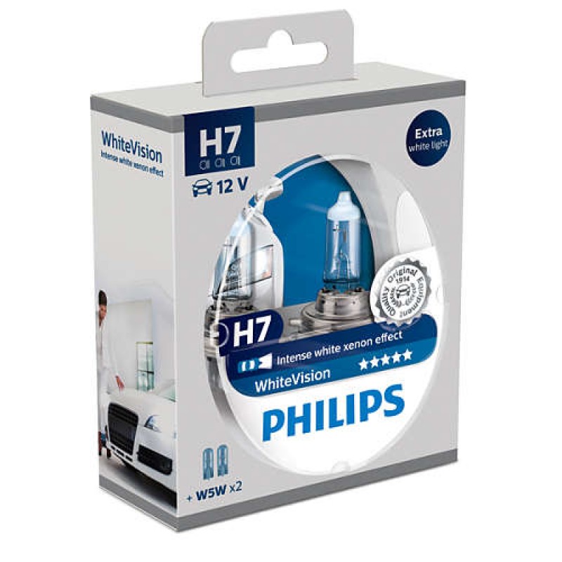 Philips H7 WHITE Vision 12V 60/55W 3700K 