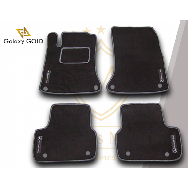 Πατάκια Galaxy  Gold - Μαύρο - Χειροποίητα ΣΕΤ 