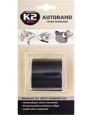 Ταινία επιδιόρθωσης λαστιχένιων σωληνώσεων μαύρη AUTOBAND K2 5cm x 3m