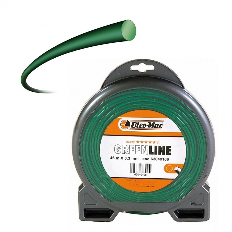 OLEO-MAC Μεσινέζα Στρόγγυλη σε Blister GREENLINE 3.0mm - 15m